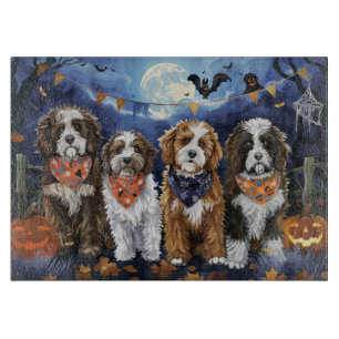 Bernedoodle Halloween Spooky Cutting Board