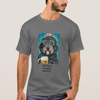 Bernedoodle holding a beer mug T-Shirt