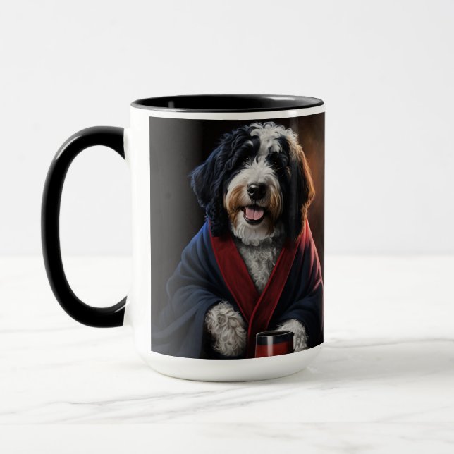 bernedoodle, labradoodle, goldendoodle coffee mug (Left)