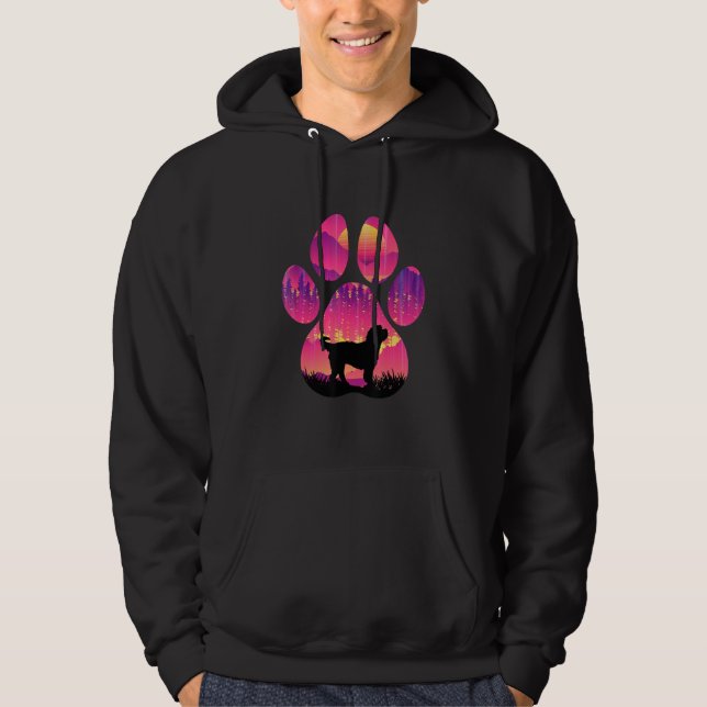 Bernedoodle Paw Mom Dad Dog  Women Men Hoodie (Front)