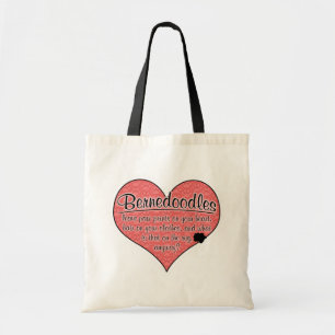 Bernedoodle Paw Prints Dog Humour Tote Bag