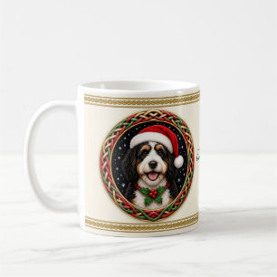 Bernedoodle Personalised Christmas Dog Coffee Mug