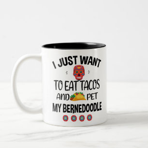 Bernedoodle Taco Lover Cinco De Mayo 2021 Two-Tone Coffee Mug