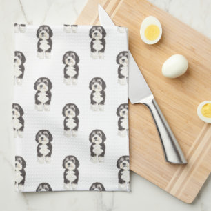 Bernedoodle Tea Towel