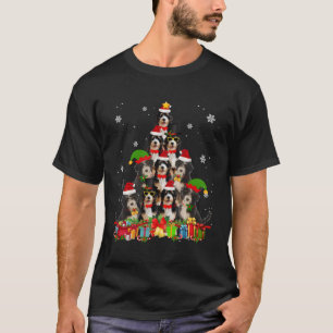 Bernedoodle Tree Funny Dog Lover Xmas Gifts For Ch T-Shirt