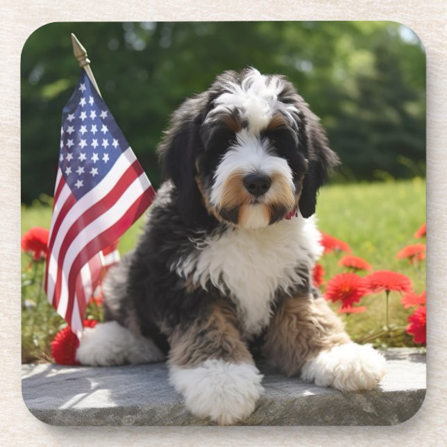 Bernedoodle USA Coasters (Front)
