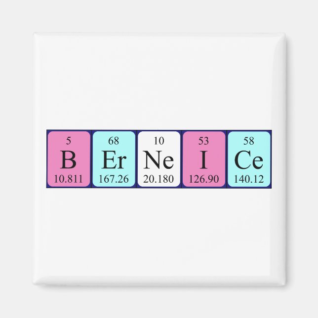 Berneice periodic table name magnet (Front)