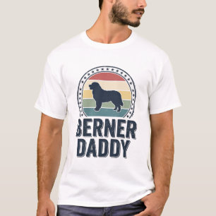 Berner Daddy Vintage Dog Dad Vector Shirt Design_1