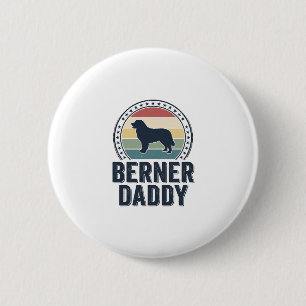 Berner Daddy Vintage Dog Dad Vector Shirt Design_1 6 Cm Round Badge