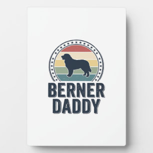 Berner Daddy Vintage Dog Dad Vector Shirt Design_1 Plaque