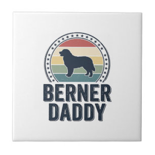 Berner Daddy Vintage Dog Dad Vector Shirt Design_1 Tile