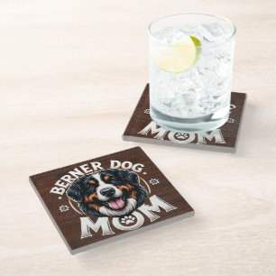 Berner Dog Mum: Mother's day gift for Bernese Mama Glass Coaster