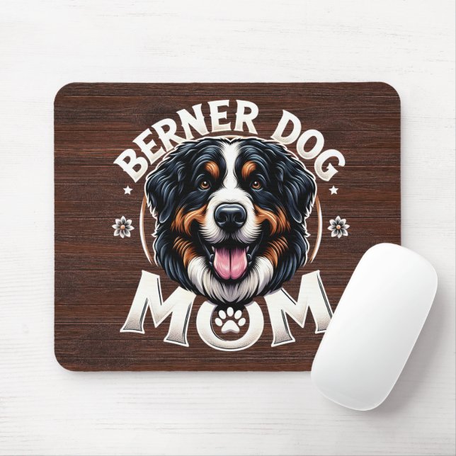 Berner Dog Mum: Mother's day gift for Bernese Mama Mouse Mat (With Mouse)