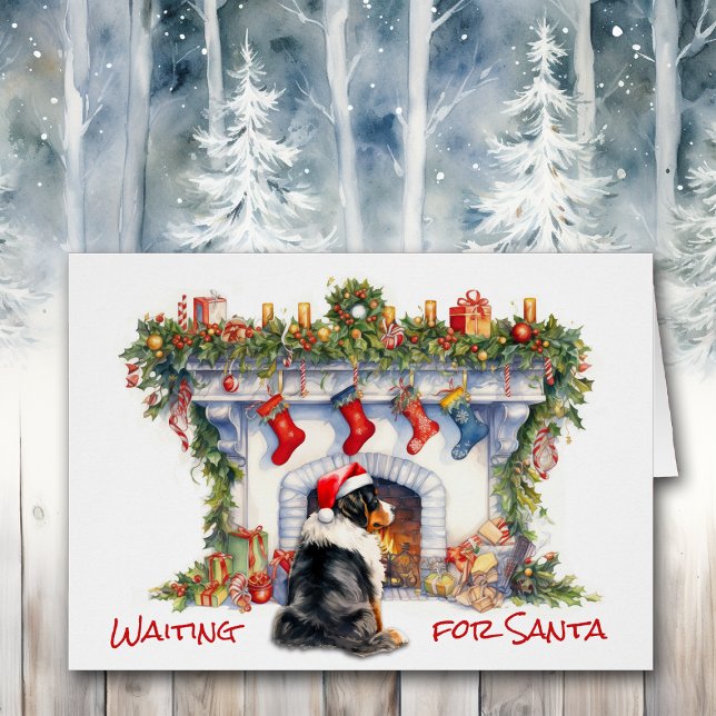Berner Dog Wait for Santa Christmas Fireplace (Creator Uploaded)
