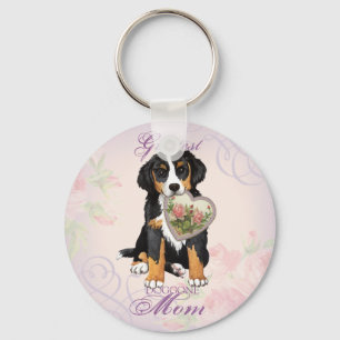 Berner Heart Mum Key Ring