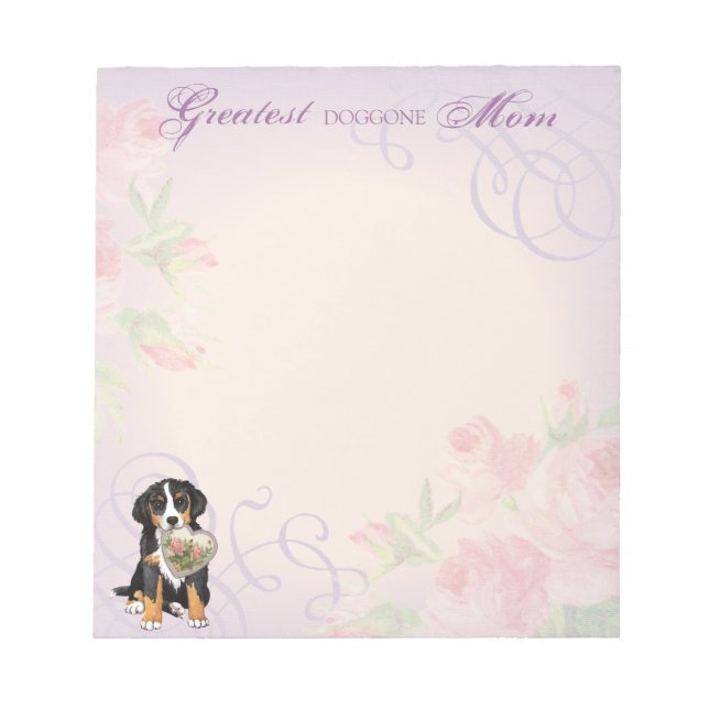 Berner Heart Mum Notepad (Front)