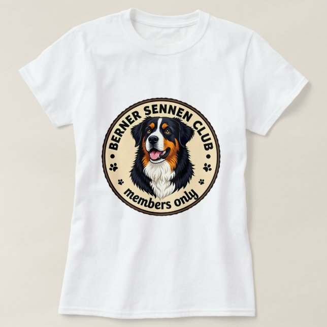 Berner Sennen 'Club - Members Only' T-Shirt (Design Front)