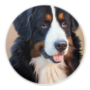 Berner Sennenhund Ceramic Knob
