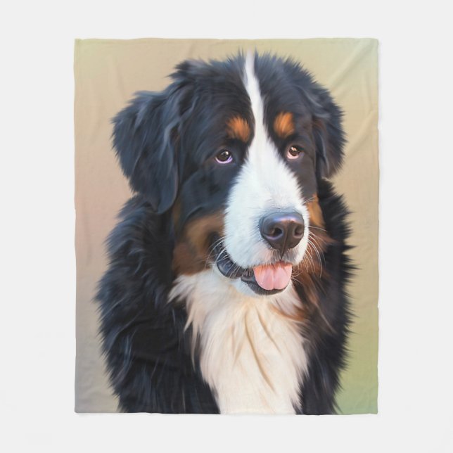 Berner Sennenhund Fleece Blanket (Front)