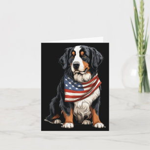 Berner Us Flag Bernese Mountain Dog Owner Mom Dad Card