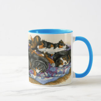 Berners on a Quilt Mug