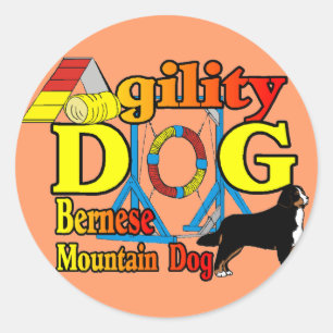 Bernese Agility Gifts Classic Round Sticker