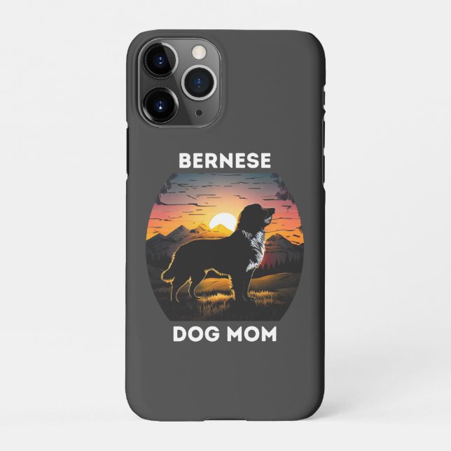Bernese and the Rising Sun For Bernese Dog Mum iPhone Case (Back)