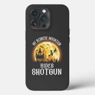 Bernese Dog Rides Shotgun, Halloween Spooky Dog iPhone 13 Pro Case