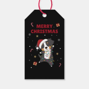 Bernese Merry Christmas Happy Christmas Dogs Gift Tags