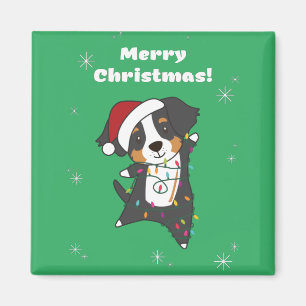 Bernese Merry Christmas Happy Christmas Dogs Magne Magnet