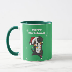Bernese Merry Christmas Happy Christmas Dogs Mug