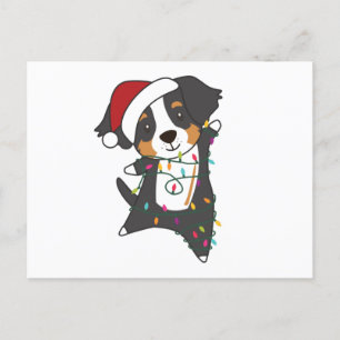 Bernese Merry Christmas Happy Christmas Dogs Postcard