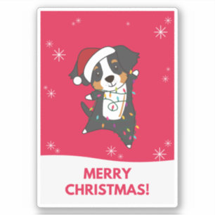 Bernese Merry Christmas Happy Christmas Dogs Stick
