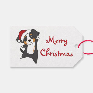 Bernese Merry Christmas Happy Christmas Dogs Truck Gift Tags