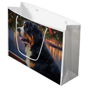 Bernese Mountain Christmas Cruise: Pawsome Holiday Large Gift Bag