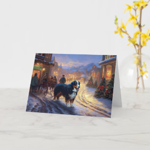 Bernese Mountain Christmas Festive Season Card