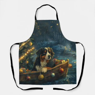 Bernese Mountain Christmas Festive Voyage Apron