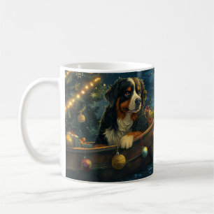 Bernese Mountain Christmas Festive Voyage Coffee Mug