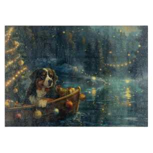 Bernese Mountain Christmas Festive Voyage Cutting Board