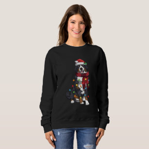Bernese Mountain Christmas Light Funny Dog Lover Sweatshirt