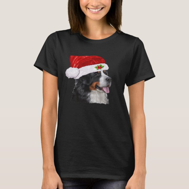 Bernese Mountain Christmas Shirt Dog Christmas Cos (Front)