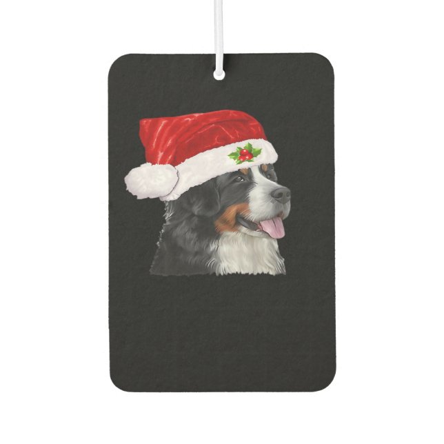 Bernese Mountain Christmas Shirt Dog Christmas Cos Car Air Freshener (Front)