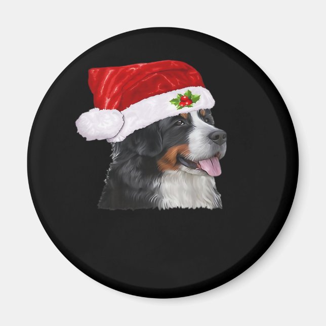 Bernese Mountain Christmas Shirt Dog Christmas Cos Magnet (Front)