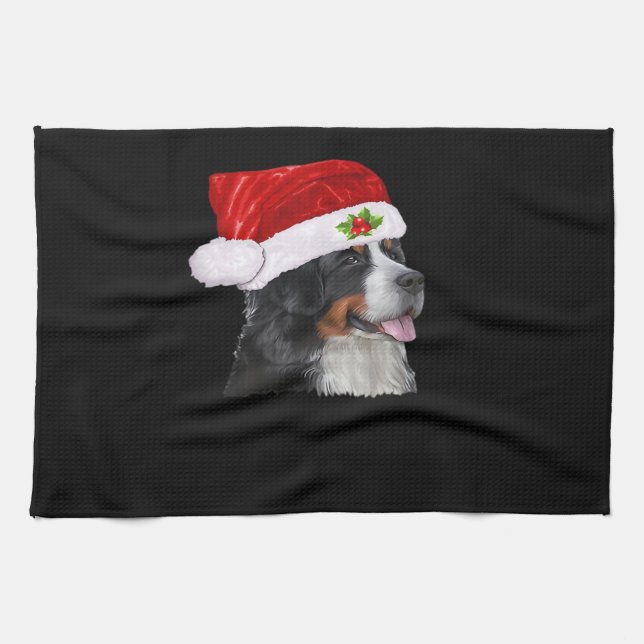 Bernese Mountain Christmas Shirt Dog Christmas Cos Tea Towel (Horizontal)