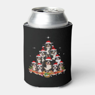 Bernese Mountain Christmas Tree Dog Santa Xmas Fun Can Cooler