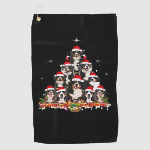 Bernese Mountain Christmas Tree Dog Santa Xmas Fun Golf Towel