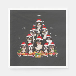 Bernese Mountain Christmas Tree Dog Santa Xmas Fun Napkin