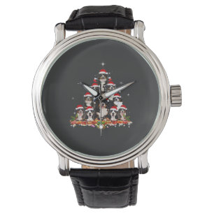 Bernese Mountain Christmas Tree Dog Santa Xmas Fun Watch