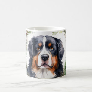 Bernese Mountain Christmas Wreath Festive Pup Coffee Mug