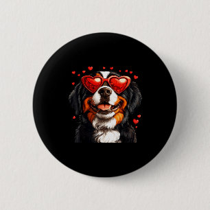 Bernese Mountain Cute Berner Dog Lover Valentines  6 Cm Round Badge